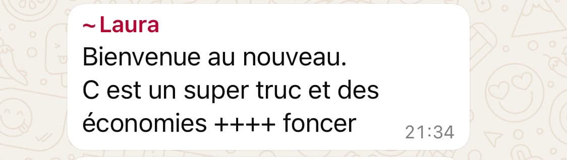 C'est super ! Et ca permet de faire des économies