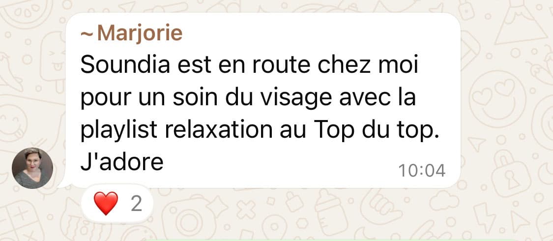 Soundia est en route chez moi pour un soin du visage avec la playlist Relaxation au top du top ! J'adore !